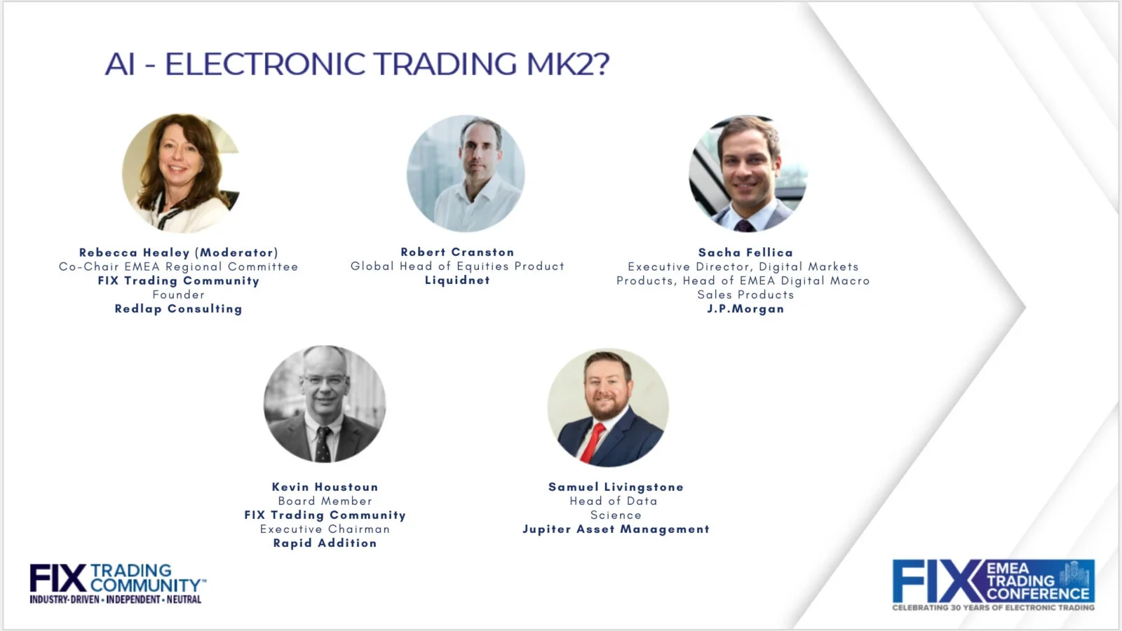 AI in Electronic Trading Panel - FIX EMEA Trading Conference 2024