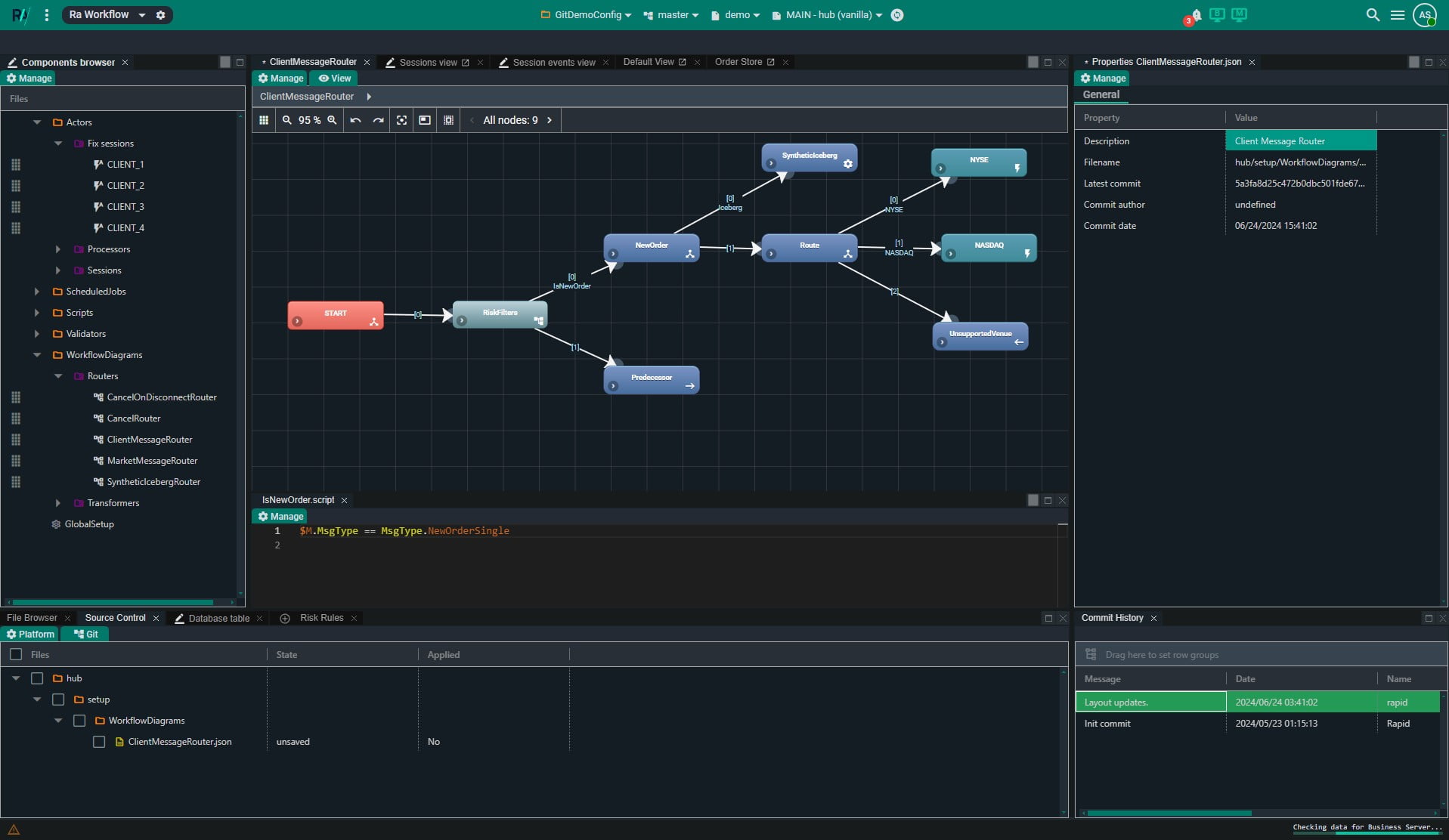 RA Web UI - Workflow Builder